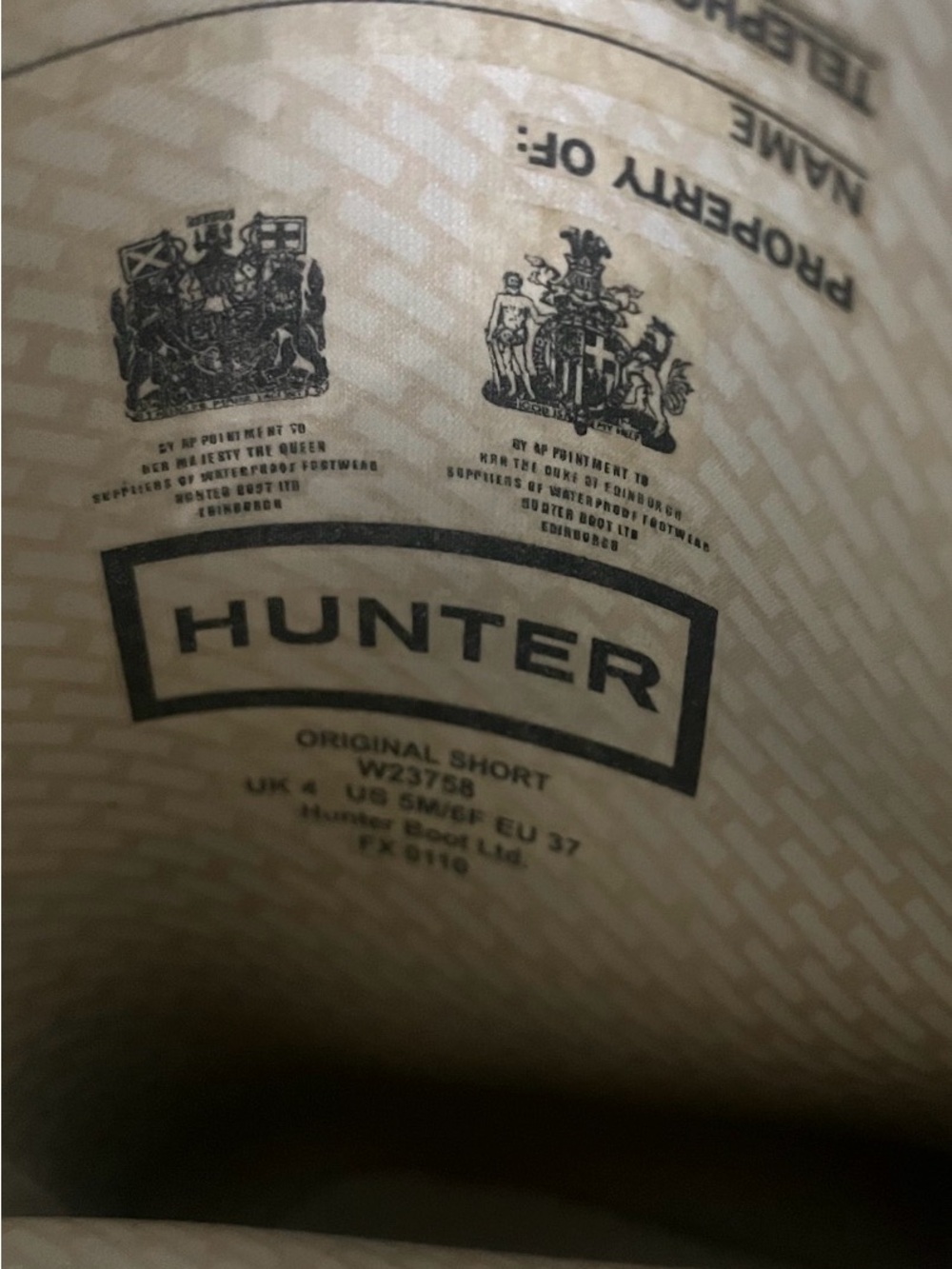 Hunter Original Short Gloss Rain Boots Black Women’s Size 6 Waterproof W23758 - Picture 6 of 7